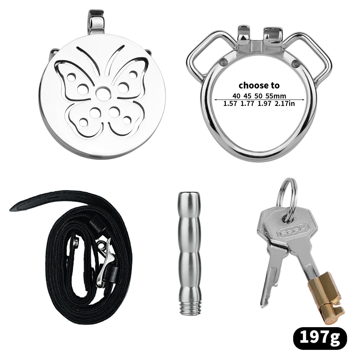 Set mit gebogenem Ring und beiden Zubehörteilen
