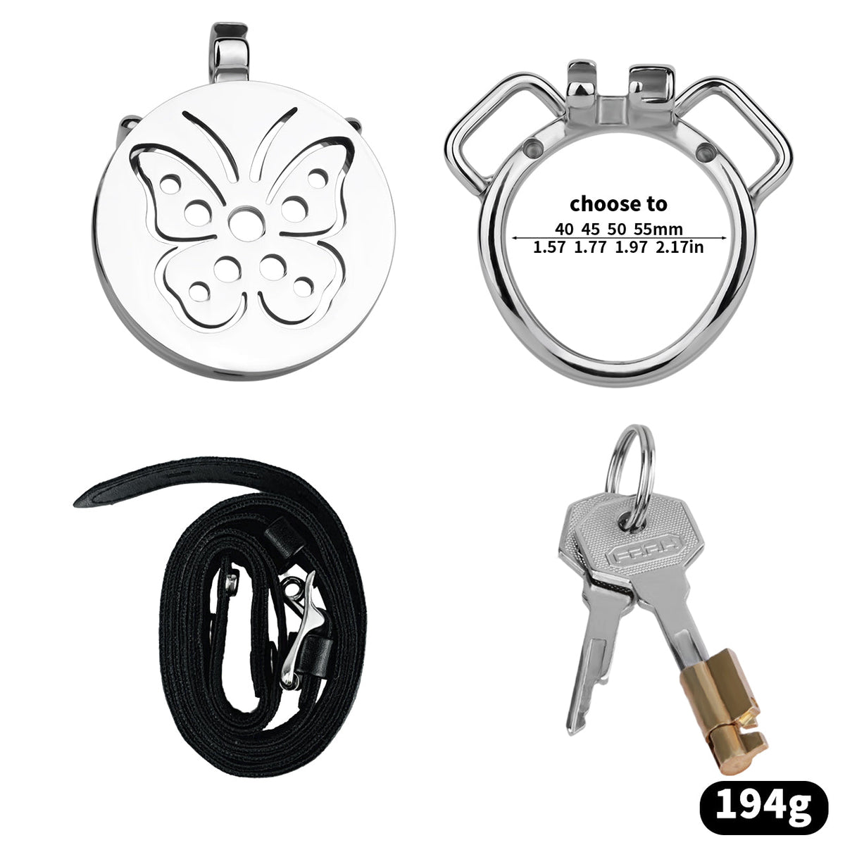 Set mit gebogenem Ring und Haltegurt