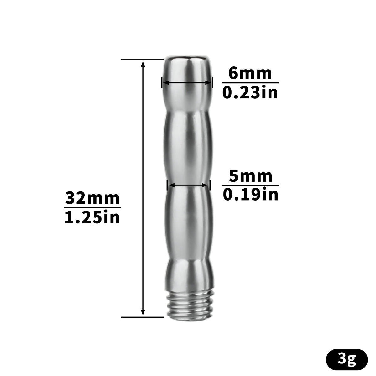 Maße des optionalen Metalleinsatzes