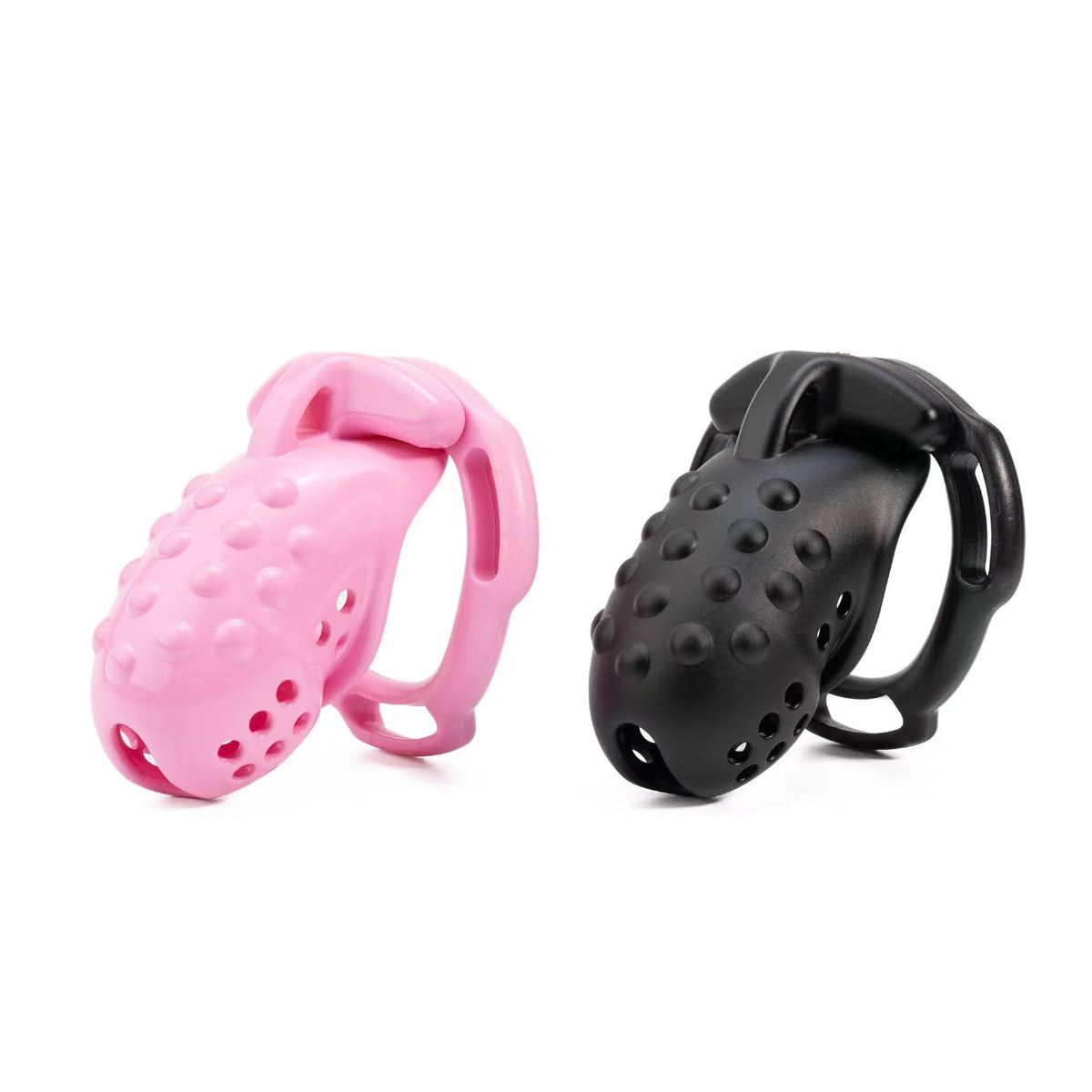 Pinke und schwarze Noppenhülle