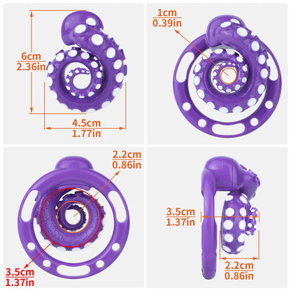 Maße der violetten Hülle