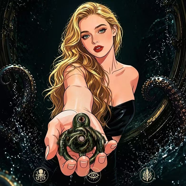 Illustration mit Eye-of-Cthulhu-Produktmotiv