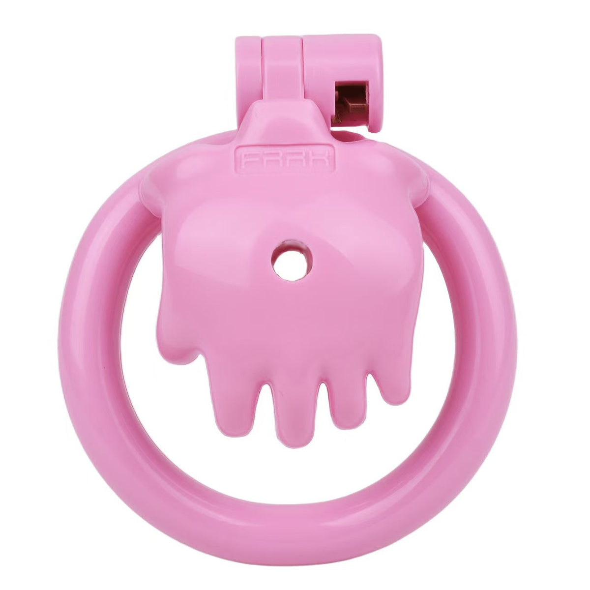Pinke Handfront mit mittlerer Öffnung