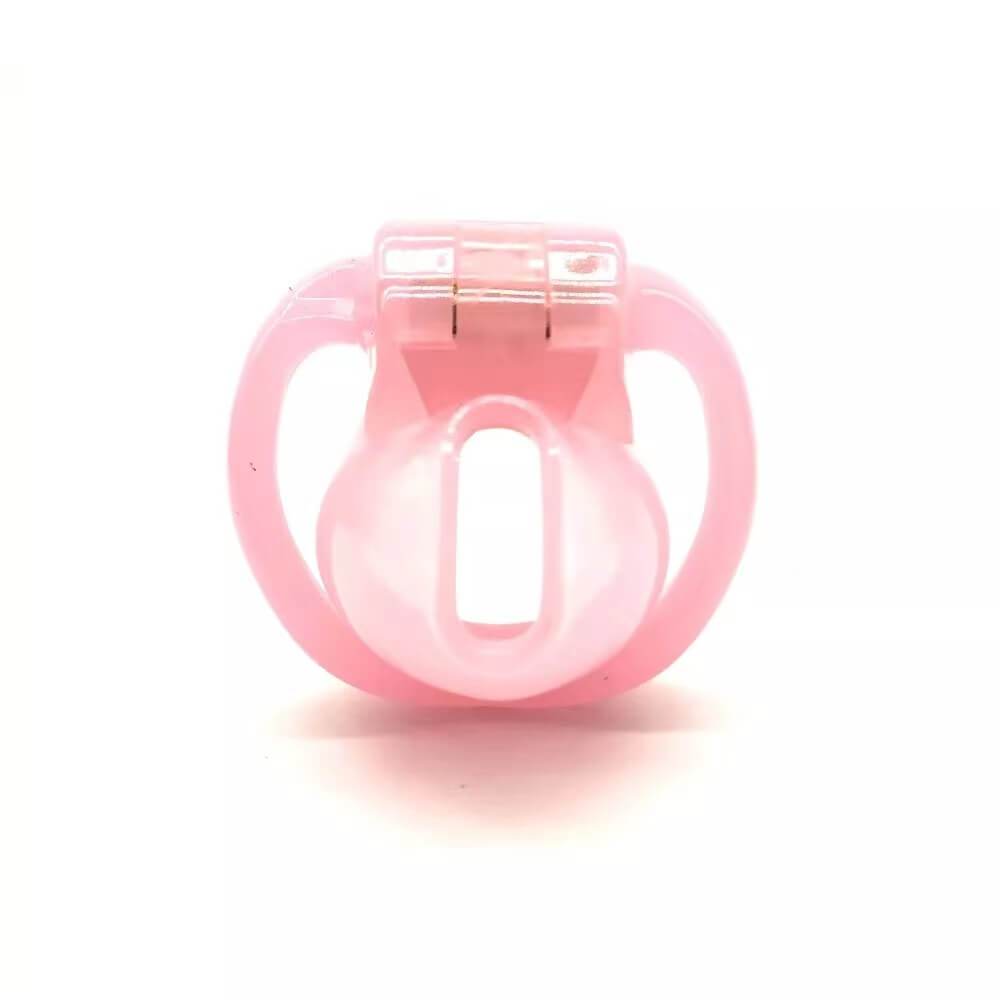 Rückansicht des pinken Microkäfigs