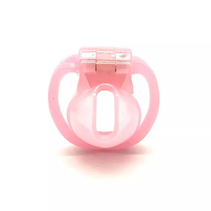 Rückansicht des pinken Microkäfigs