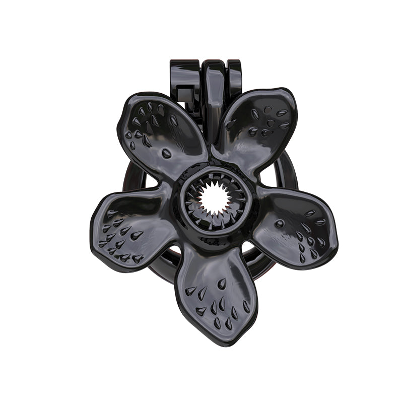 Schwarze Blüte von vorne