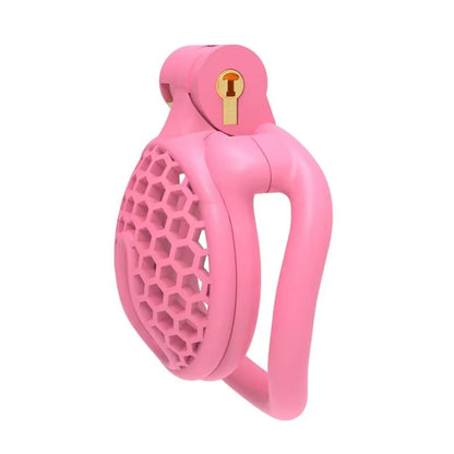Pinker Wabenkäfig mit gebogenem Ring