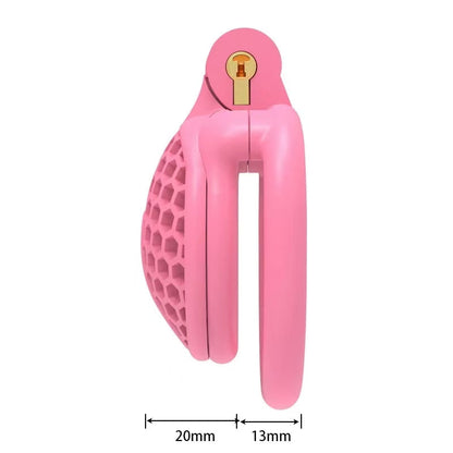 20-mm-Käfiglänge und 13-mm-Ringprofil in Pink