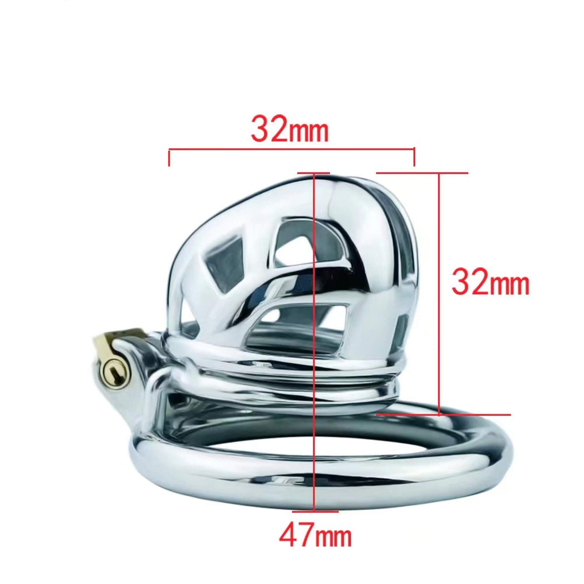 Maßzeichnung mit 32 × 32 mm am Aufsatz und 47 mm Gesamtmaß