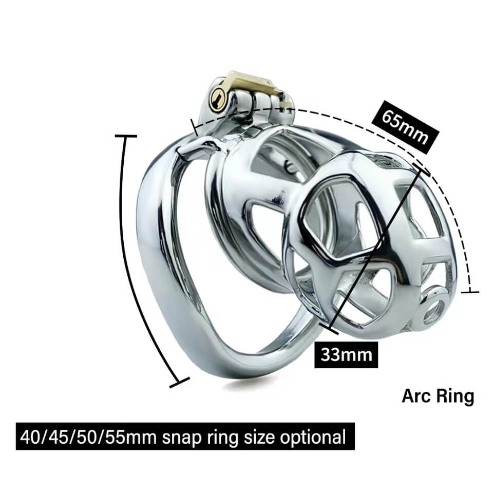 Maßzeichnung der Ausführung mit gebogenem Ring