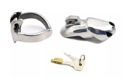 Zerlegter Käfig mit Basisring, Verschluss und Schlüsseln