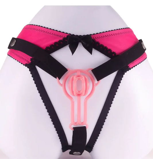Gewölbter pinker Clip am Haltehöschen