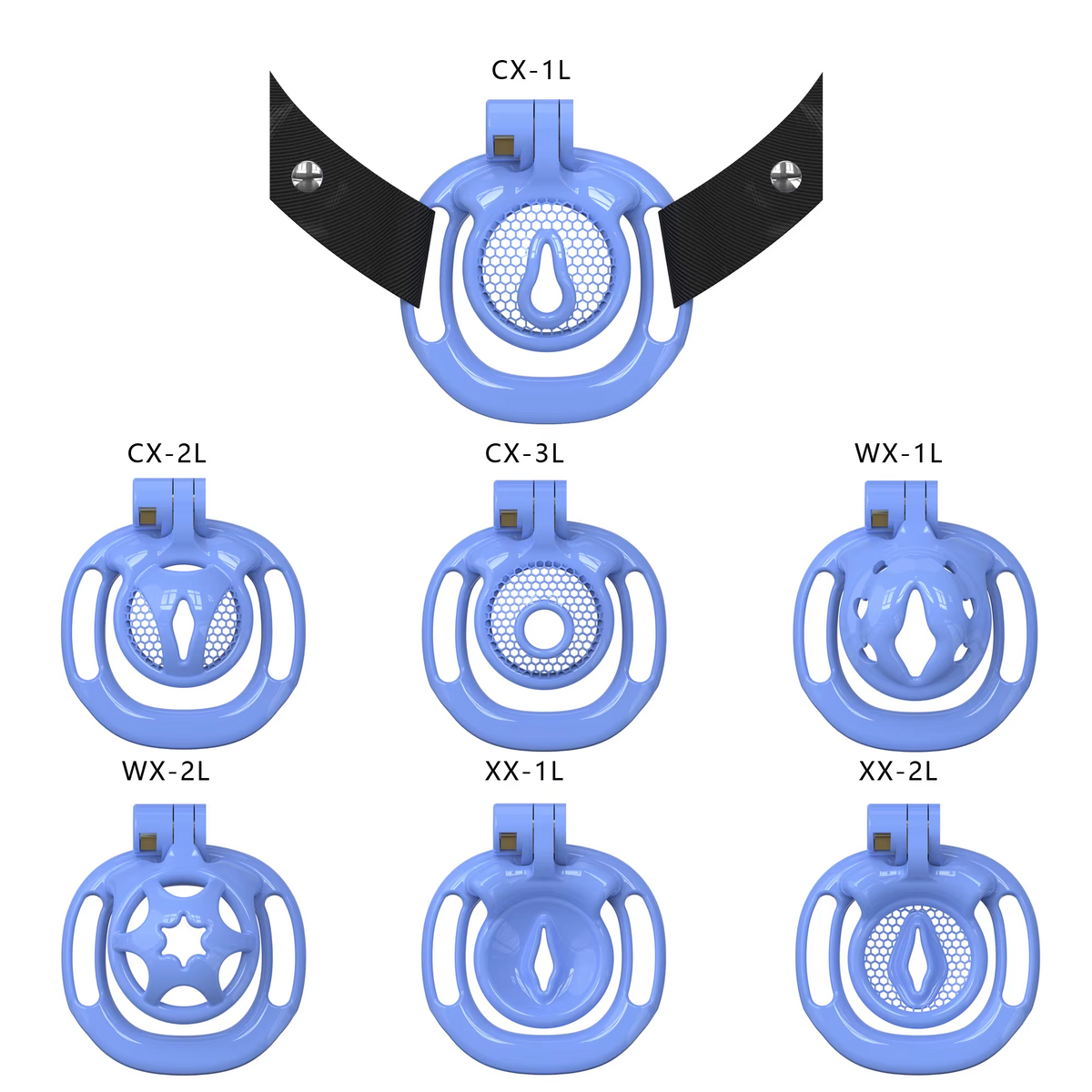 Blaue CX-, WX- und XX-Modelle